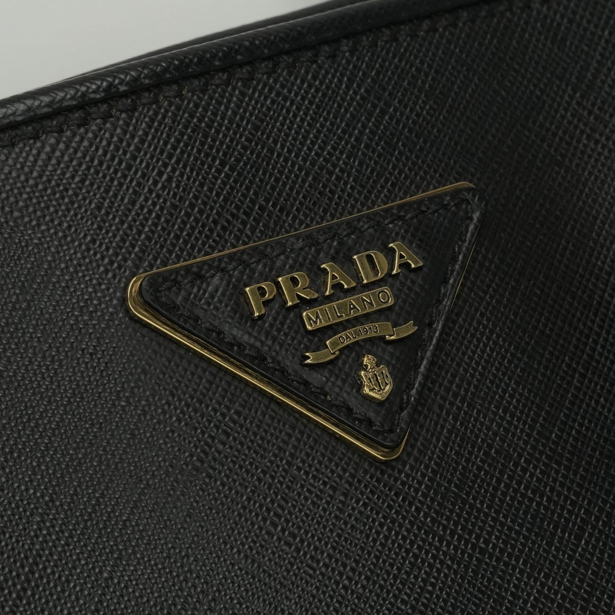 PRADA PRADA bag, tote bag, shoulder bag, Saffiano leather, black, black, gold hardware, handbag 2wey