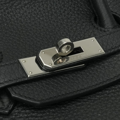 HERMES 爱马仕 Birkin 35 Birkin 35 Bag 托特包 Taurillon Clemence Noir 黑色 黑银五金 手提包