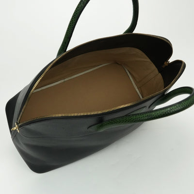 HERMES HERMES Bolide 45 Bolide 45 bag tote bag aldenne lizard crocodile noir noir black green green black green gold hardware