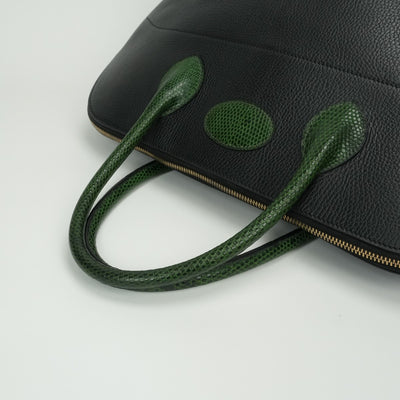 HERMES HERMES Bolide 45 Bolide 45 bag tote bag aldenne lizard crocodile noir noir black green green black green gold hardware
