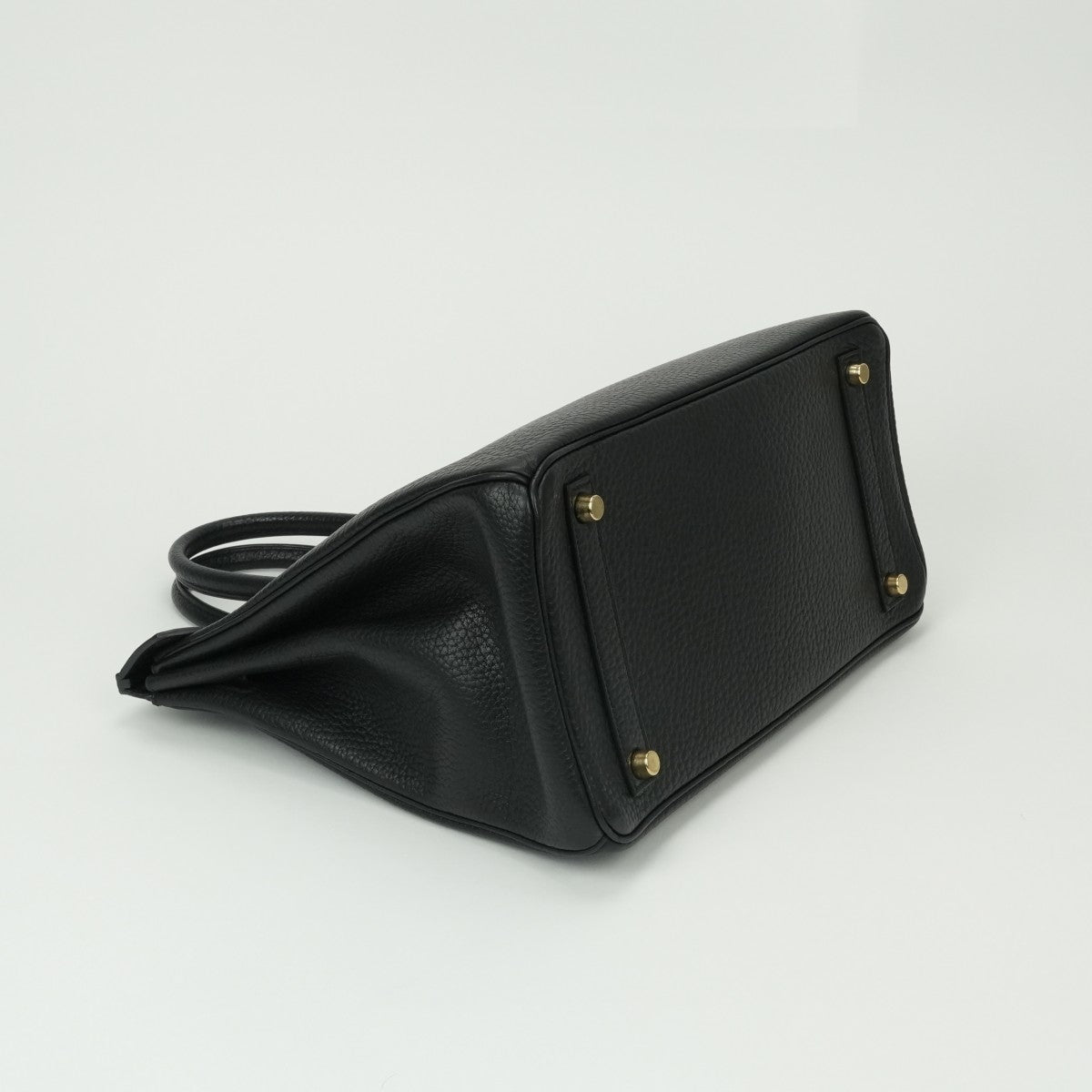 HERMES HERMES Haut a courroies 32 Haut a courroies 32 Bag, tote bag, fjord, noir, black, gold fittings