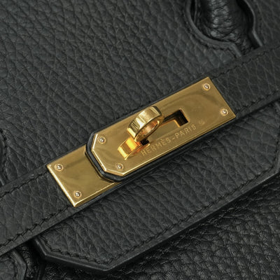 HERMES HERMES Haut a courroies 32 Haut a courroies 32 Bag, tote bag, fjord, noir, black, gold fittings