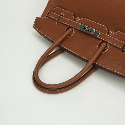 エルメス HERMES バーキン35 バーキン 35 バッグ トートバッグ バレニア フォーブ　Fauve ブラウン brown 茶 シルバー金具