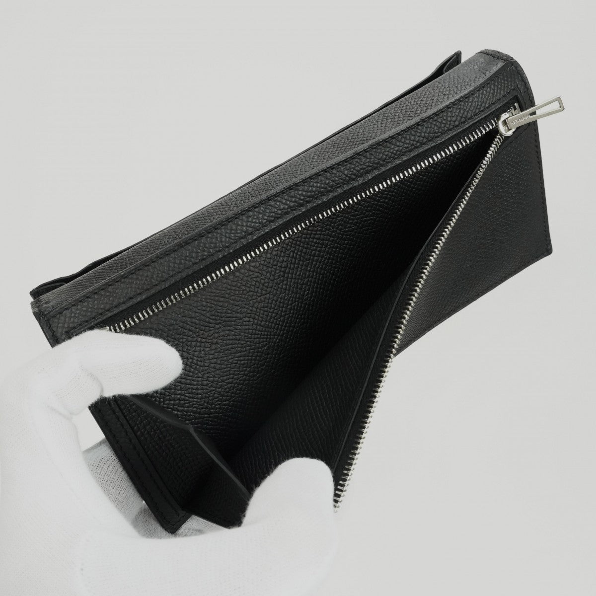エルメス HERMES ベアンスフレタッチ ベアン スフレ タッチ 財布 長財布 ロングウォレット エプソン アリゲーター クロコダイル ノワール noir ブラック Black 黒 シルバー金具 ヴォーエプソン