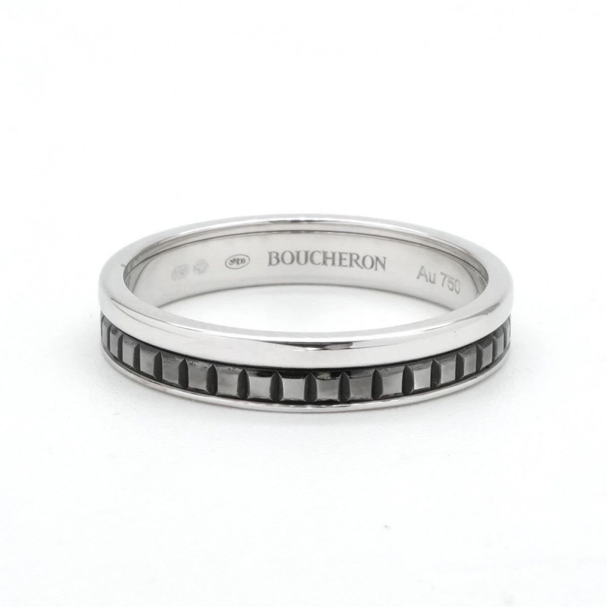 BOUCHERON Boucheron 소 검은 고리 반 소 검은 색 Quatre ring Quatre Black Edition Ring 750wg Silver Black White Gold