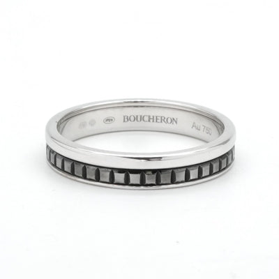 BOUCHERON Boucheron 소 검은 고리 반 소 검은 색 Quatre ring Quatre Black Edition Ring 750wg Silver Black White Gold