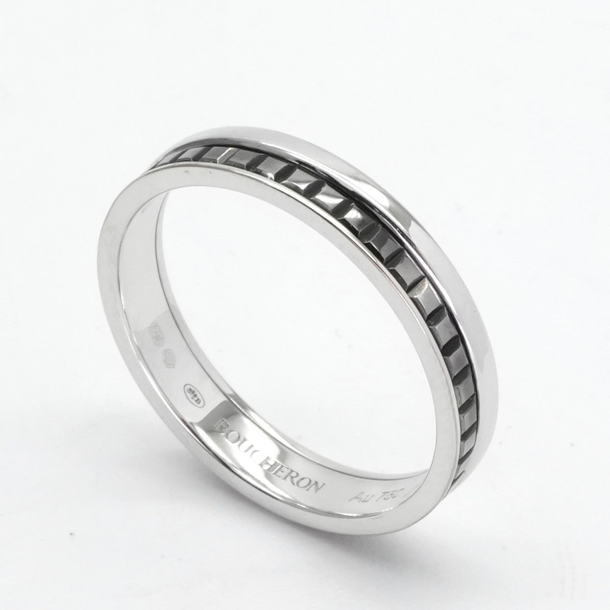 BOUCHERON Boucheron 소 검은 고리 반 소 검은 색 Quatre ring Quatre Black Edition Ring 750wg Silver Black White Gold