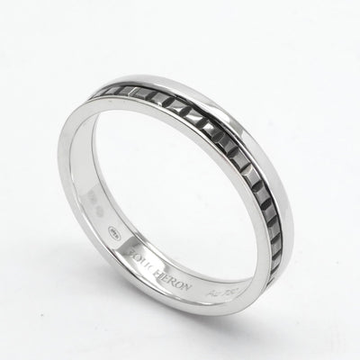 BOUCHERON Boucheron 소 검은 고리 반 소 검은 색 Quatre ring Quatre Black Edition Ring 750wg Silver Black White Gold