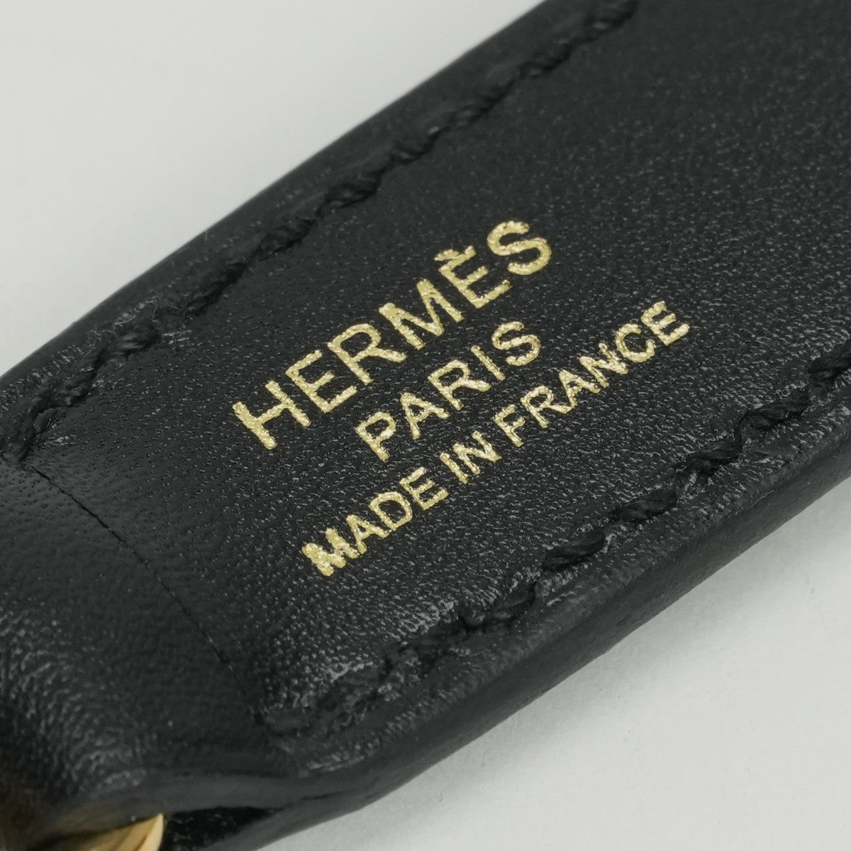 エルメス HERMES アタッシュ ソワ その他 レザー ノワール noir ブラック black 黒 ゴールド金具 バッグストラップ バンドリエール チャーム