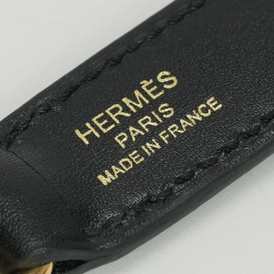 エルメス HERMES アタッシュ ソワ その他 レザー ノワール noir ブラック black 黒 ゴールド金具 バッグストラップ バンドリエール チャーム