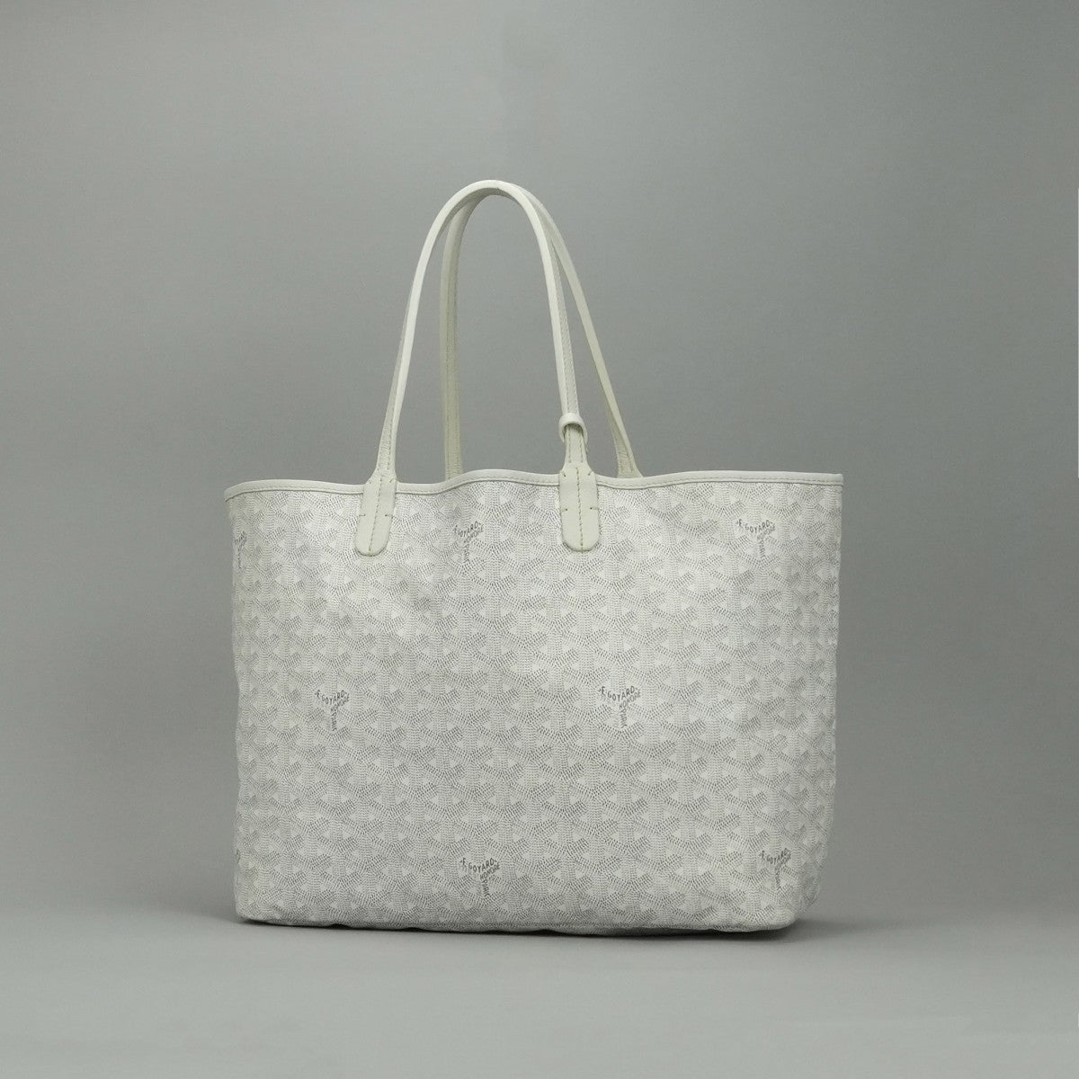 GOYARD Saint Louis PM Saint Louis PM Bag Tote Bag PVCx Leather White White Silver Hardware GOYARD Saint Louis Tote Bag