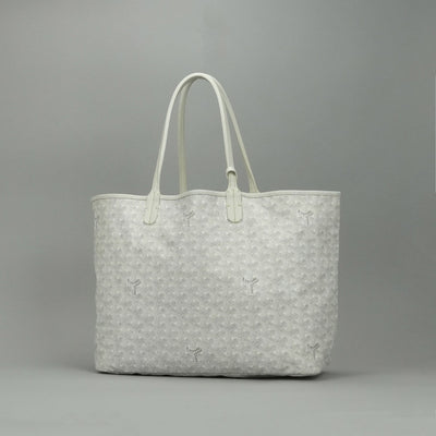GOYARD Saint Louis PM Saint Louis PM Bag Tote Bag PVCx Leather White White Silver Hardware GOYARD Saint Louis Tote Bag