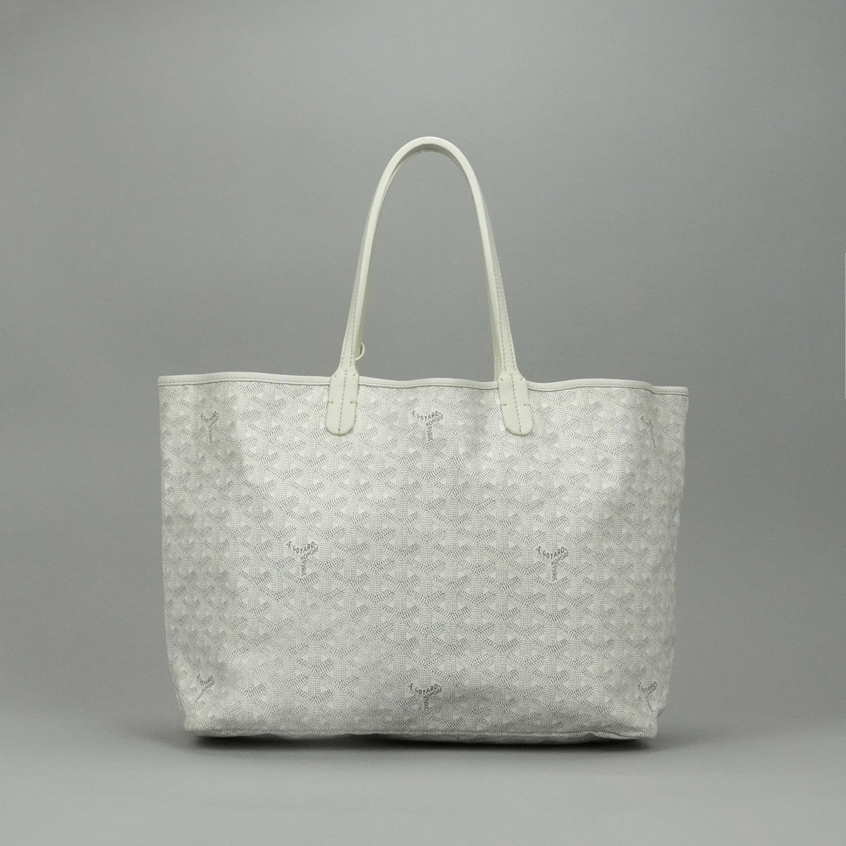 GOYARD Saint Louis PM Saint Louis PM Bag Tote Bag PVCx Leather White White Silver Hardware GOYARD Saint Louis Tote Bag
