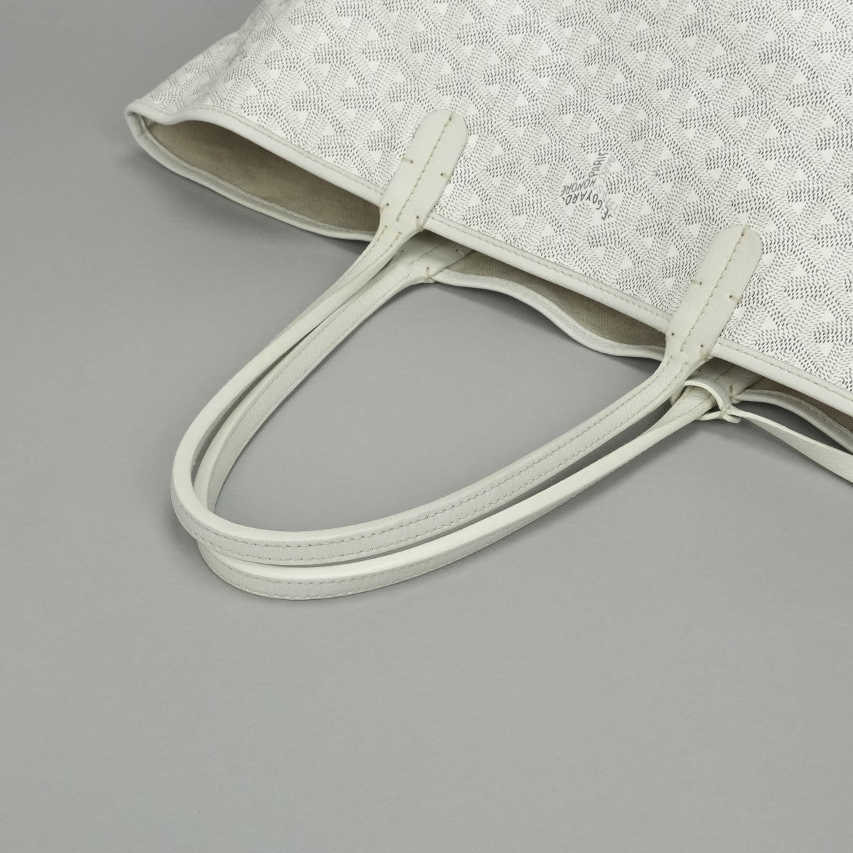 GOYARD Saint Louis PM Saint Louis PM Bag Tote Bag PVCx Leather White White Silver Hardware GOYARD Saint Louis Tote Bag
