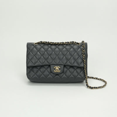 CHANEL CHANEL Matelasse 25 Double flap W flap Double chain W chain Bag Shoulder Bag Lambskin Gray Gold Hardware Chain Shoulder Bag Coco Mark Turnlock