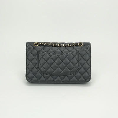 CHANEL CHANEL Matelasse 25 Double flap W flap Double chain W chain Bag Shoulder Bag Lambskin Gray Gold Hardware Chain Shoulder Bag Coco Mark Turnlock