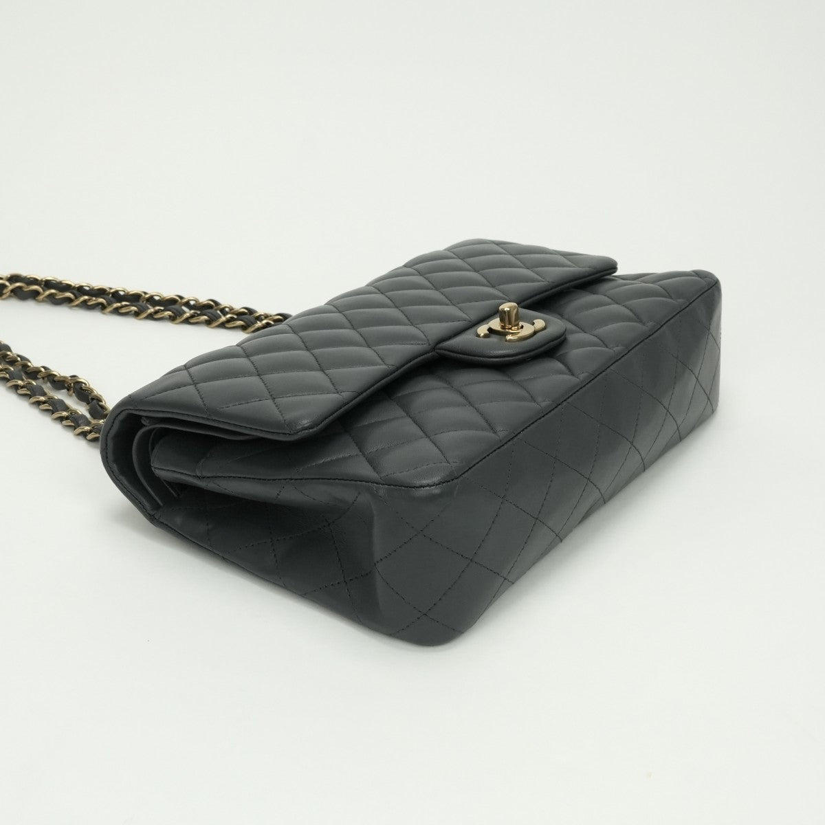 CHANEL CHANEL Matelasse 25 Double flap W flap Double chain W chain Bag Shoulder Bag Lambskin Gray Gold Hardware Chain Shoulder Bag Coco Mark Turnlock