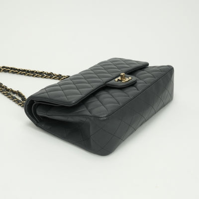 CHANEL CHANEL Matelasse 25 Double flap W flap Double chain W chain Bag Shoulder Bag Lambskin Gray Gold Hardware Chain Shoulder Bag Coco Mark Turnlock