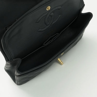 CHANEL CHANEL Matelasse 25 Double flap W flap Double chain W chain Bag Shoulder Bag Lambskin Gray Gold Hardware Chain Shoulder Bag Coco Mark Turnlock