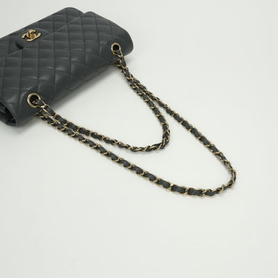 CHANEL CHANEL Matelasse 25 Double flap W flap Double chain W chain Bag Shoulder Bag Lambskin Gray Gold Hardware Chain Shoulder Bag Coco Mark Turnlock