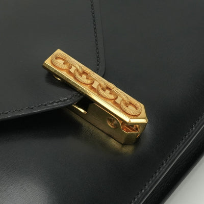 HERMES HERMES Alcazar Bag Shoulder Bag Box Calf Noir Noir Black Black Gold Hardware Alcazar Leather Box Calf
