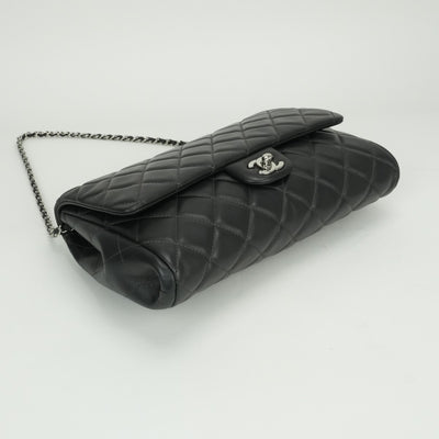 CHANEL CHANEL Matelass? Bag Shoulder Bag Lambskin Gray Silver Fittings Coco Mark Turn LockDouble flapW flapDouble chain W chainChain shoulder bag