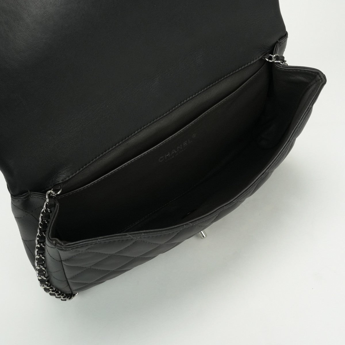 CHANEL CHANEL Matelass? Bag Shoulder Bag Lambskin Gray Silver Fittings Coco Mark Turn LockDouble flapW flapDouble chain W chainChain shoulder bag