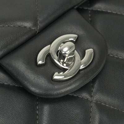 CHANEL CHANEL Matelass? Bag Shoulder Bag Lambskin Gray Silver Fittings Coco Mark Turn LockDouble flapW flapDouble chain W chainChain shoulder bag
