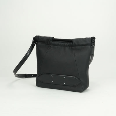 MAISON MARGIELA Maison Margiela 5AC 4-stitched small DrawstringRing bag, bag, shoulder bag, leather, black, silver fittings, handbag, 2way
