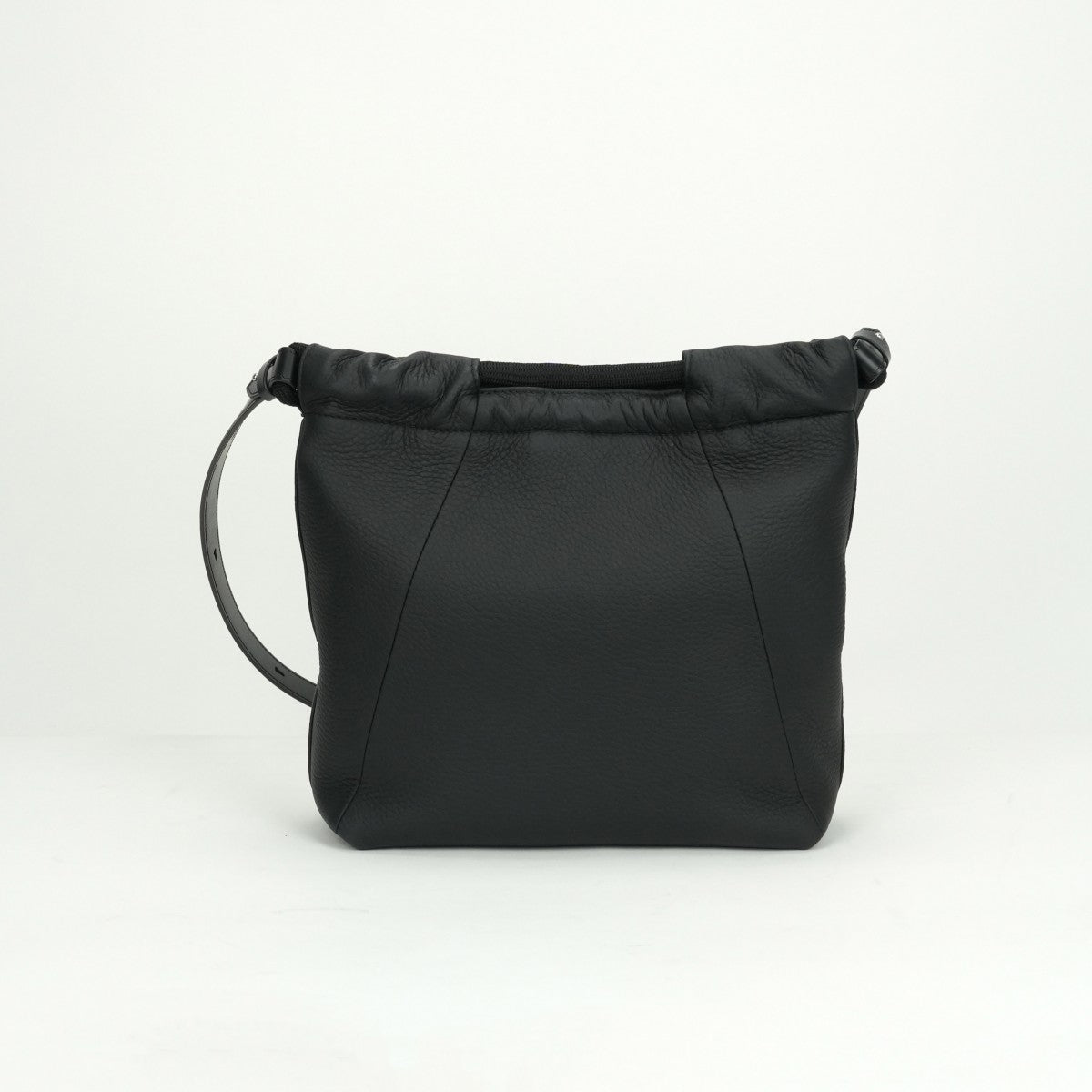 MAISON MARGIELA Maison Margiela 5AC 4-stitched small DrawstringRing bag, bag, shoulder bag, leather, black, silver fittings, handbag, 2way