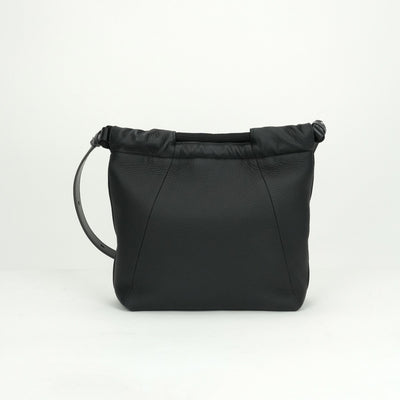MAISON MARGIELA Maison Margiela 5AC 4-stitched small DrawstringRing bag, bag, shoulder bag, leather, black, silver fittings, handbag, 2way