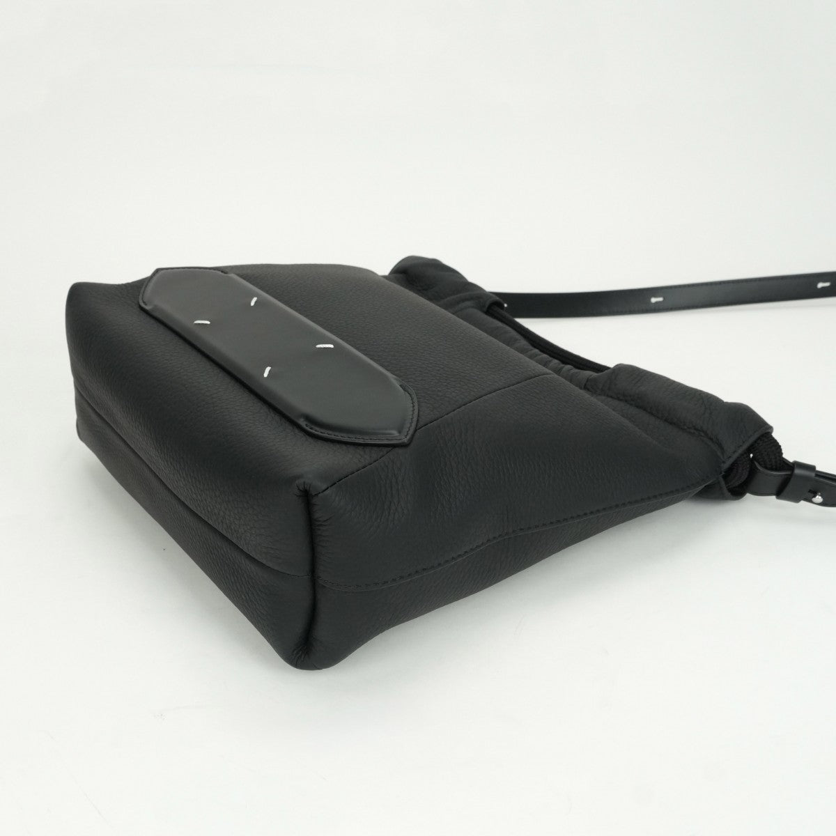 MAISON MARGIELA Maison Margiela 5AC 4-stitched small DrawstringRing bag, bag, shoulder bag, leather, black, silver fittings, handbag, 2way