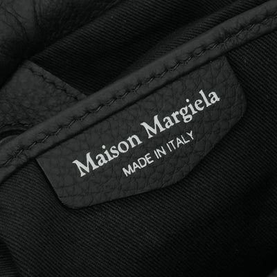 MAISON MARGIELA Maison Margiela 5AC 4-stitched small DrawstringRing bag, bag, shoulder bag, leather, black, silver fittings, handbag, 2way