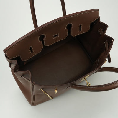 エルメス HERMES バーキン35 バーキン 35 バッグ トートバッグ リセ タバックキャメル系 ブラウン Brown 茶 ゴールド金具 ハンドバッグ