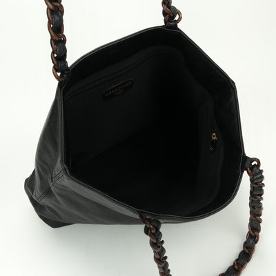 CHANEL 샤넬 백, 토트 백, 숄더 백, 캐비어 스킨, 검은 색, 실버 피팅, 체인 백, 체인 숄더 백, 코코 마크