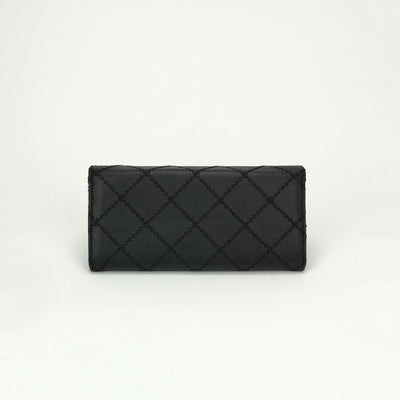 CHANEL 샤넬 Ultra stitch 가방 숄더백 램스 피부 검은 색 실버 하드웨어 CHANEL　Ultra stitch램스킨 체인 지갑