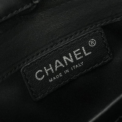 CHANEL 샤넬 Ultra stitch 가방 숄더백 램스 피부 검은 색 실버 하드웨어 CHANEL　Ultra stitch램스킨 체인 지갑