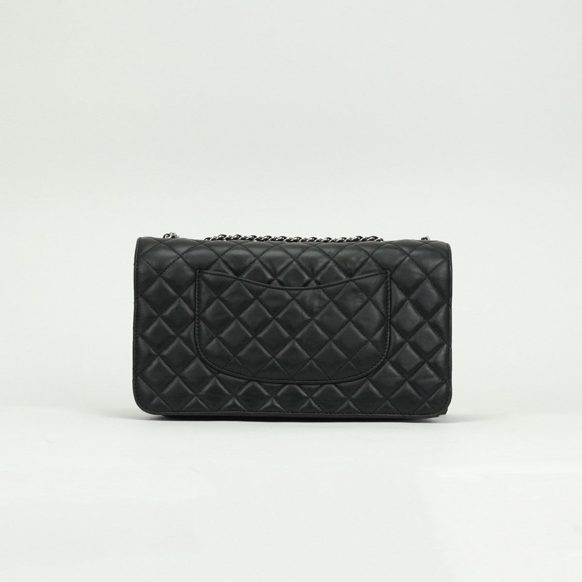 シャネル CHANEL マトラッセ ココマーク ターンロック シングルフラップ ダブルチェーン アコーディオン バッグ ショルダーバッグ ラムスキン ブラック black 黒 シルバー金具 チェーンショルダーバッグ ココマーク Sフラップ Wチェーン
