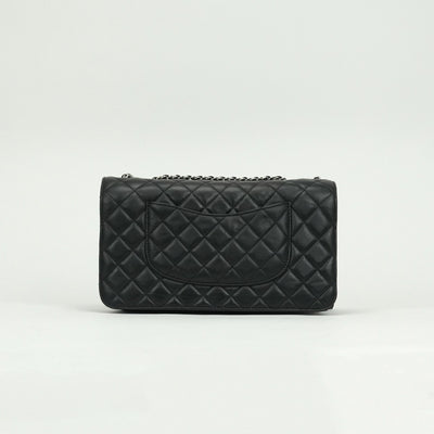 シャネル CHANEL マトラッセ ココマーク ターンロック シングルフラップ ダブルチェーン アコーディオン バッグ ショルダーバッグ ラムスキン ブラック black 黒 シルバー金具 チェーンショルダーバッグ ココマーク Sフラップ Wチェーン