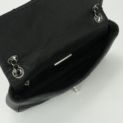 CHANEL CHANEL Wild Stitch Bag Shoulder Bag Caviar Skin Black Black Silver Hardware CHANEL Wild Stitch Caviar Skin