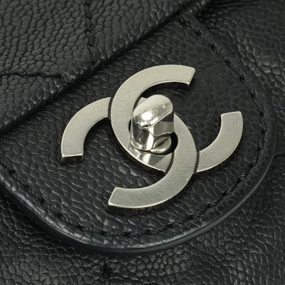 CHANEL CHANEL Wild Stitch Bag Shoulder Bag Caviar Skin Black Black Silver Hardware CHANEL Wild Stitch Caviar Skin