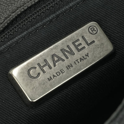 CHANEL CHANEL Wild Stitch Bag Shoulder Bag Caviar Skin Black Black Silver Hardware CHANEL Wild Stitch Caviar Skin