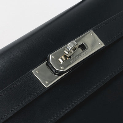 HERMES 헤르메스 Kelly 32 Kelly 32 가방 토트백 숄더백 박스 송아지 느와르 블랙 블랙 실버 하드웨어 핸드백 2Way 외부 봉제 V자형 하드웨어
