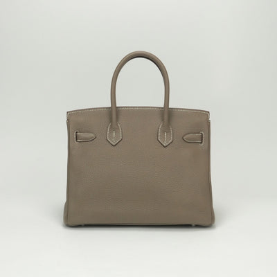 HERMES HERMES Birkin 30 Birkin 30 Bag Tote Bag Togo Etoupe Gray Silver Hardware