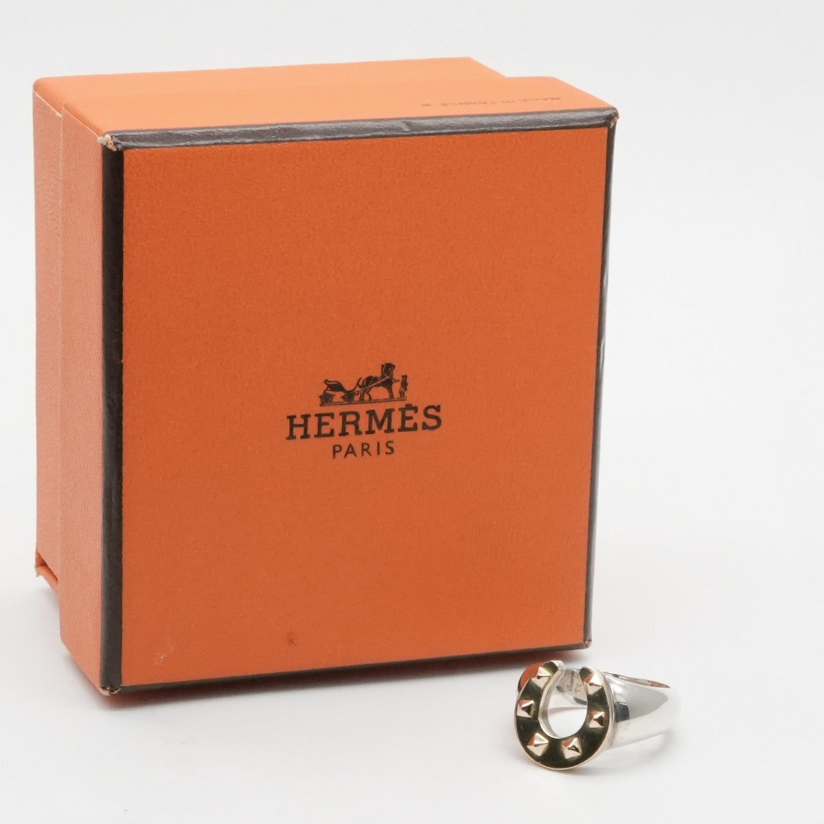 エルメス HERMES ホースシュー リング 指輪 750/925 ゴールド 金