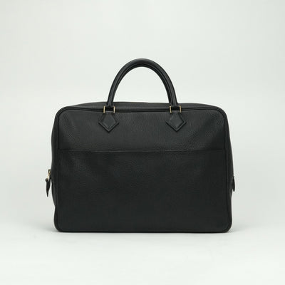 HERMES 爱马仕 Plume dog 38 Plume dog 38 Bag Business Bag公文包Torillon Clemence黑色黑色银色硬件