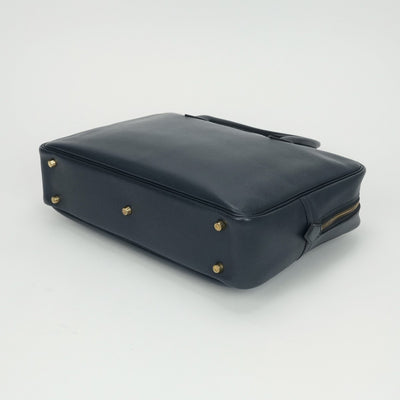 HERMES HERMES Eiffel Bag Business Bag Briefcase Kushbell Blue Indigo Blue Indigo Navy Navy Gold Metal Brief Bag Document Bag Document Bag