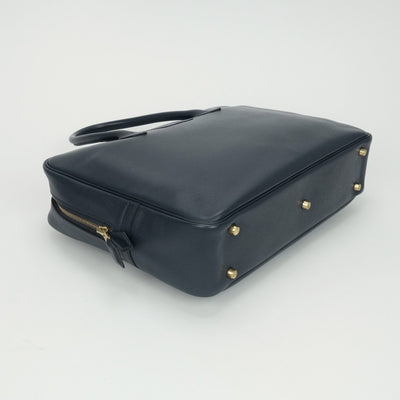 HERMES HERMES Eiffel Bag Business Bag Briefcase Kushbell Blue Indigo Blue Indigo Navy Navy Gold Metal Brief Bag Document Bag Document Bag