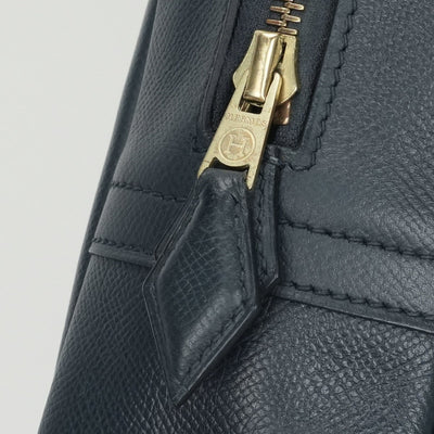 HERMES HERMES Eiffel Bag Business Bag Briefcase Kushbell Blue Indigo Blue Indigo Navy Navy Gold Metal Brief Bag Document Bag Document Bag