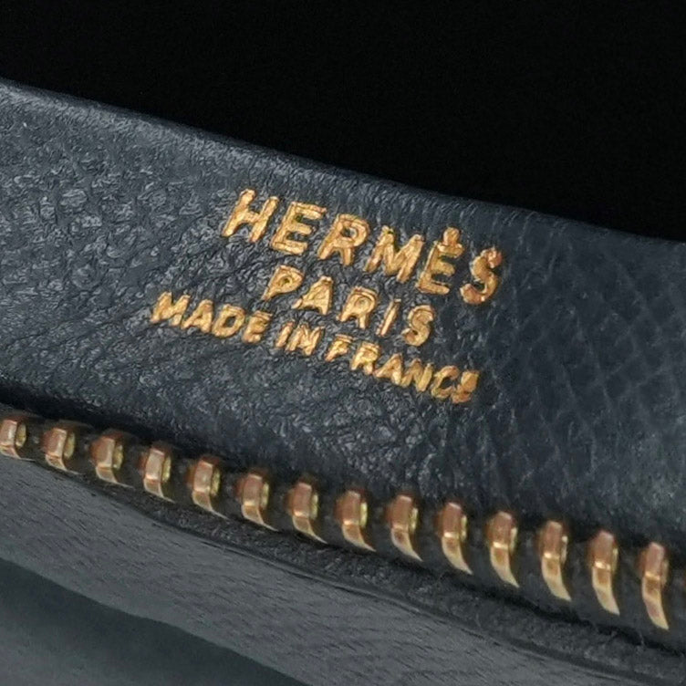 HERMES HERMES Eiffel Bag Business Bag Briefcase Kushbell Blue Indigo Blue Indigo Navy Navy Gold Metal Brief Bag Document Bag Document Bag